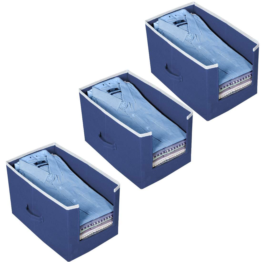 Closet Organizer-Foldable Shirts and Clothing Organizer Stackers(Pack of 3)